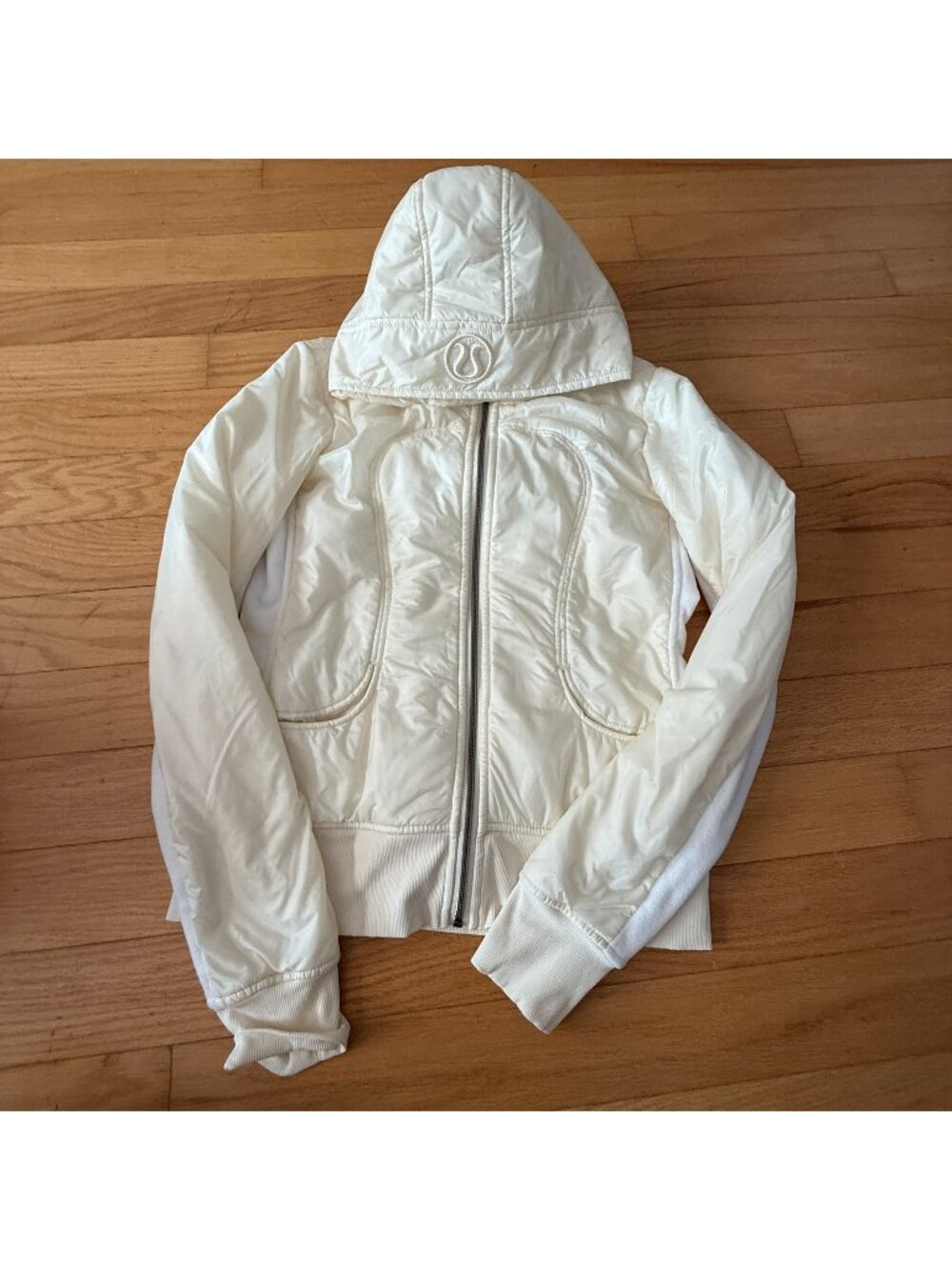 LULULEMON ivory Uba Hoodie Jacket SPECIAL EDITION insulated size 8